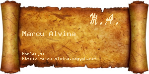 Marcu Alvina névjegykártya